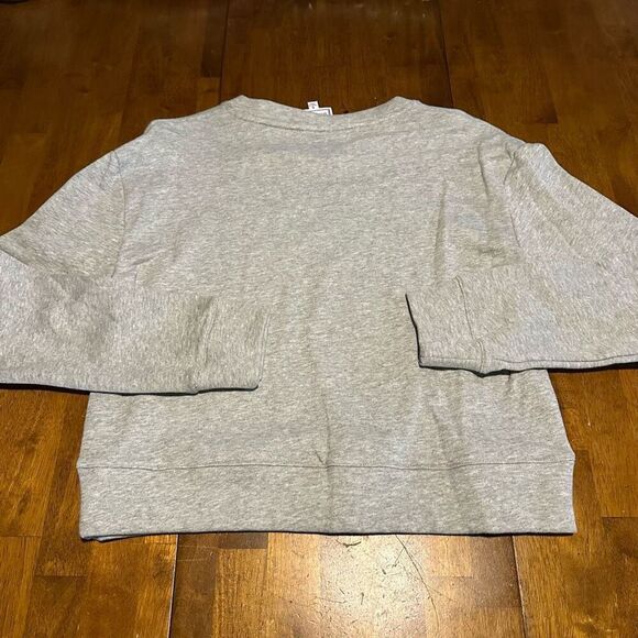 Juicy Couture Womens Gray Crewneck Soft Cotton Cropped Sweater Oversized Sz S - Picture 5 of 7